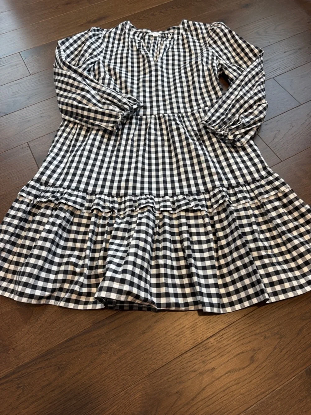 J. Crew Factory Cotton Poplin Tiered Ruffle Mini Dress Size Small - C1-093
